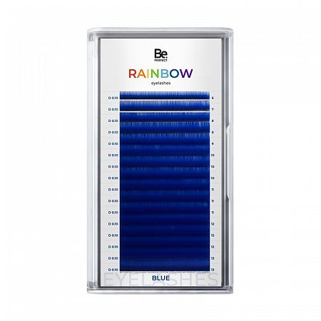 Цветные ресницы Be Perfect Rainbow Blue MIX 16 линий