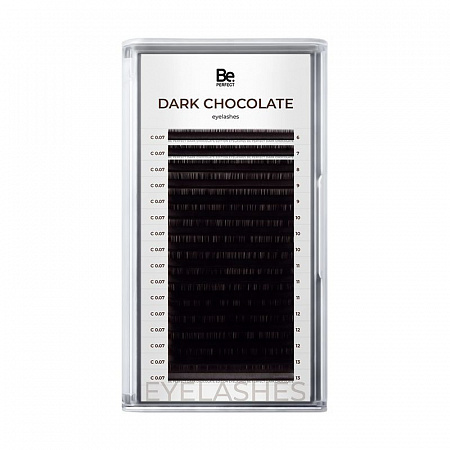Коричневые ресницы Be Perfect Dark Chocolate MIX 16 линий