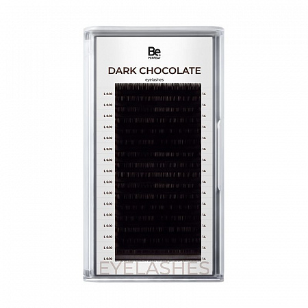 Коричневые ресницы Be Perfect Dark Chocolate 16 линий